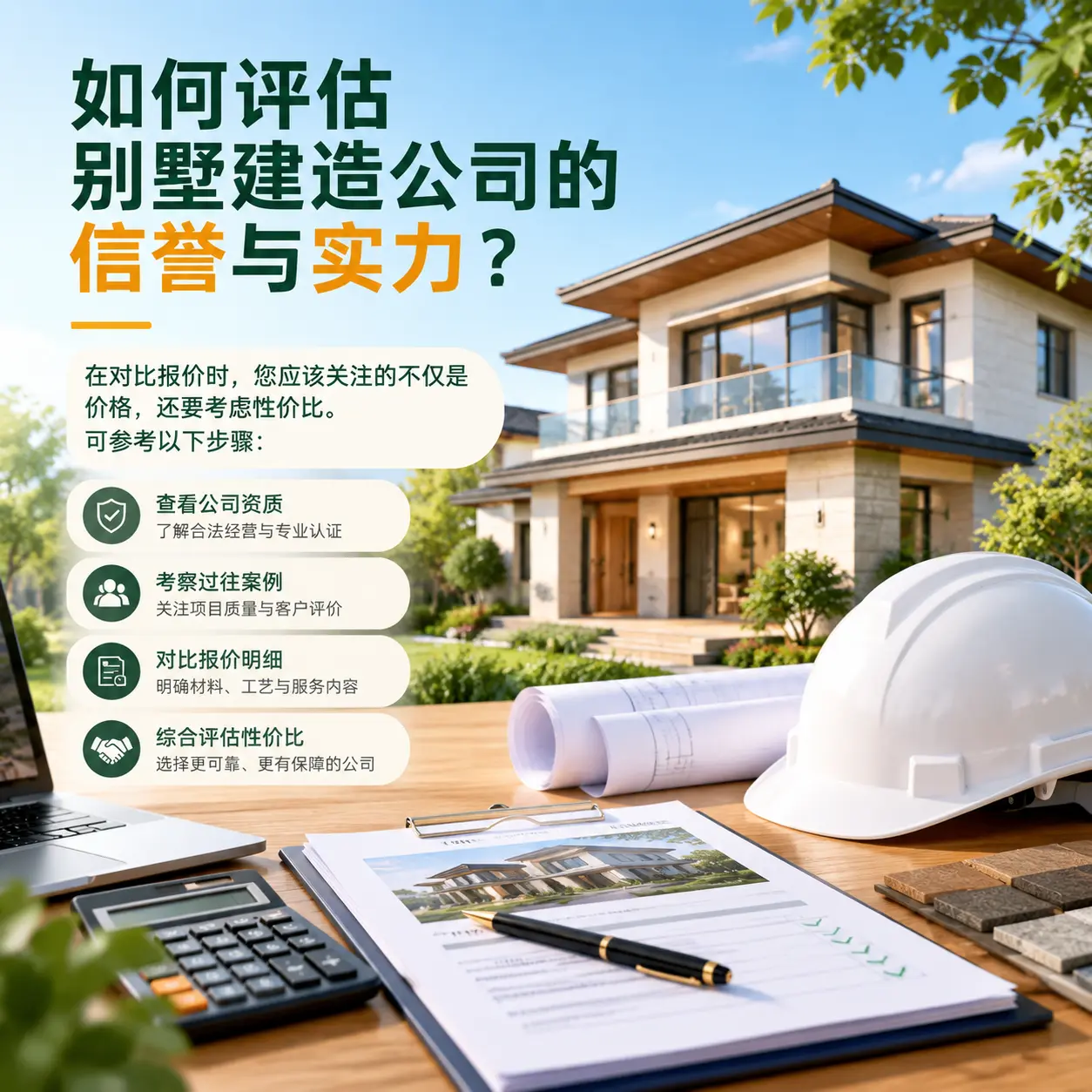 如何评估 黔西 别墅建造公司的信誉与实力?