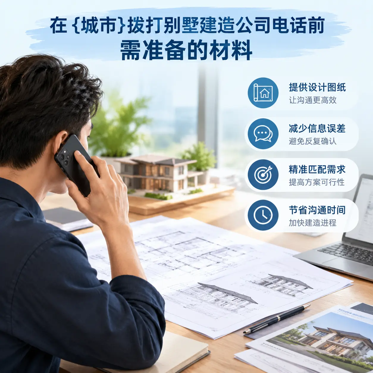在黔西拨打别墅建造公司电话前需准备的材料