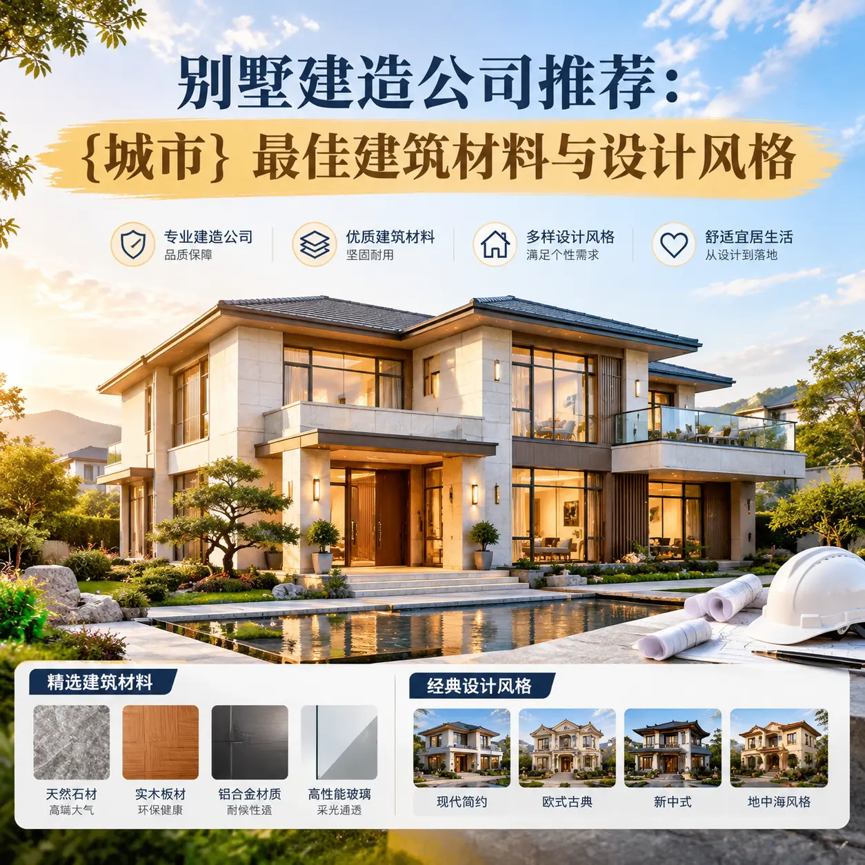 别墅建造公司推荐： 黔西 最佳建筑材料与设计风格